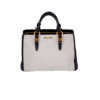 Black/White Madras Bi-Color Tote
