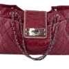 Burgundy Reissue Quilted Leather Shopping Tote
