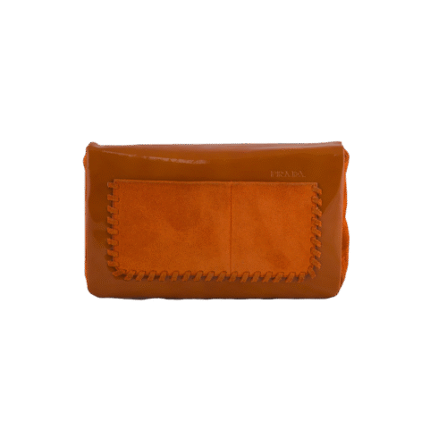 Orange Leather Shoulder Bag